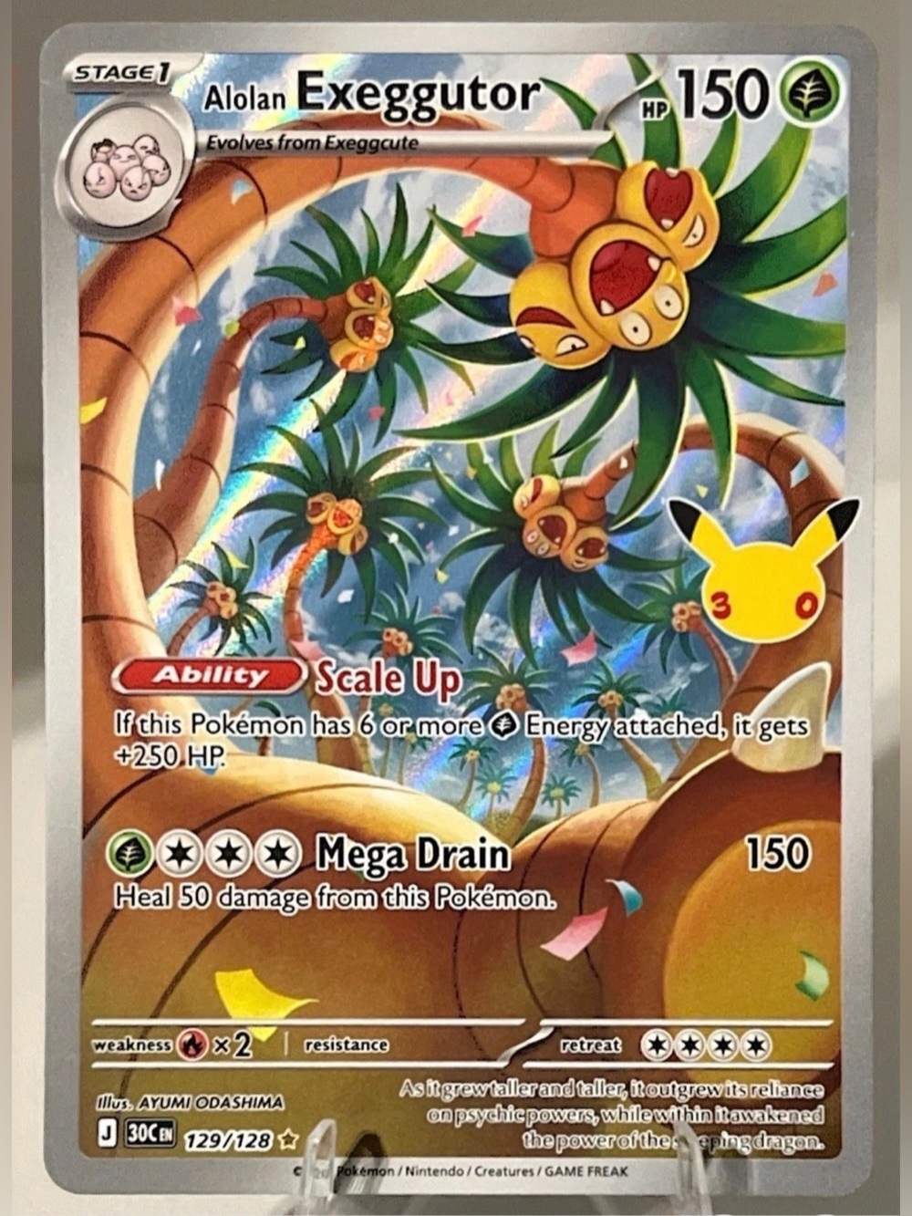 Pokémon TCG: 30th Celebration - ALOLAN EXEGGUTOR 129/128 NM